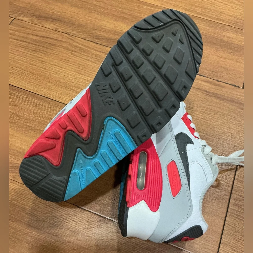 Nike Kids White, Blue, and Red Sneakers